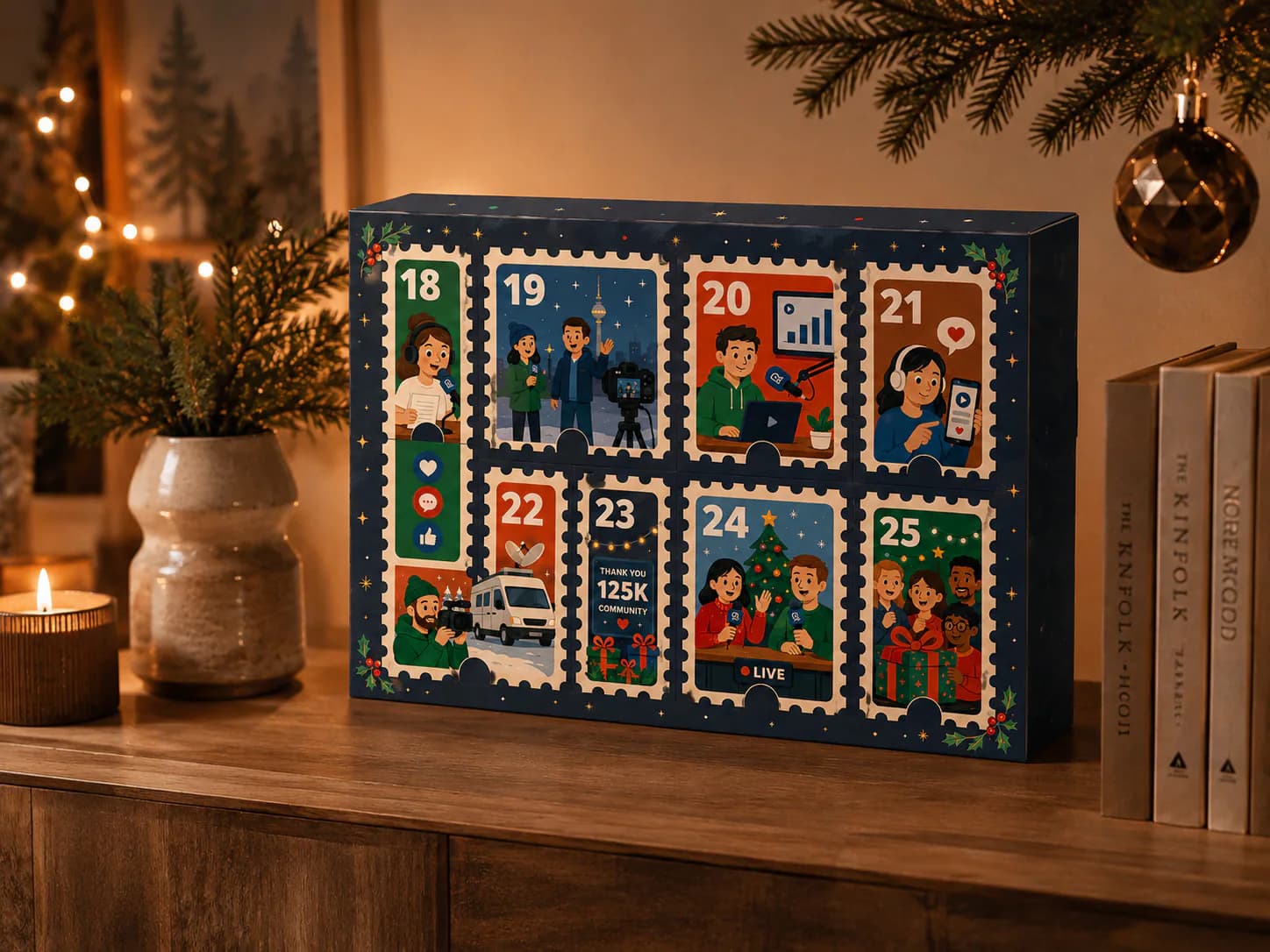 Adventskalender kerstpakket voor medewerkers Adventskalender kerstpakket voor medewerkers met meerdere uitpakmomenten