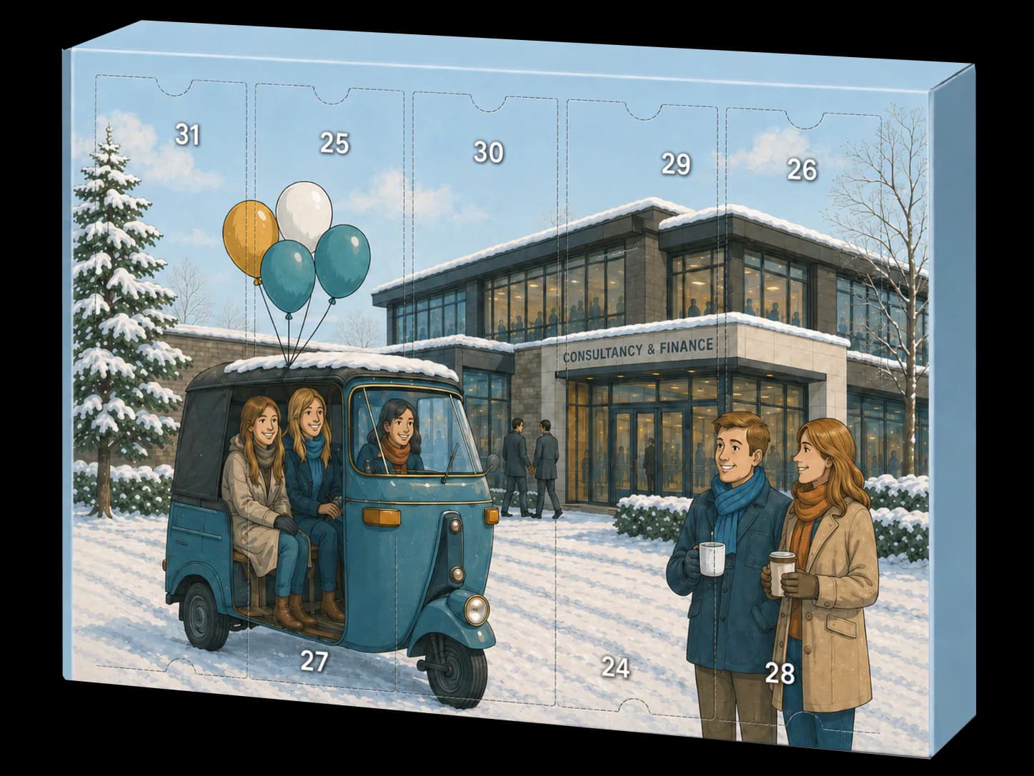 Adventskalender bedrijf in eigen huisstijl Adventskalender bedrijf in eigen huisstijl met gepersonaliseerde verpakking
