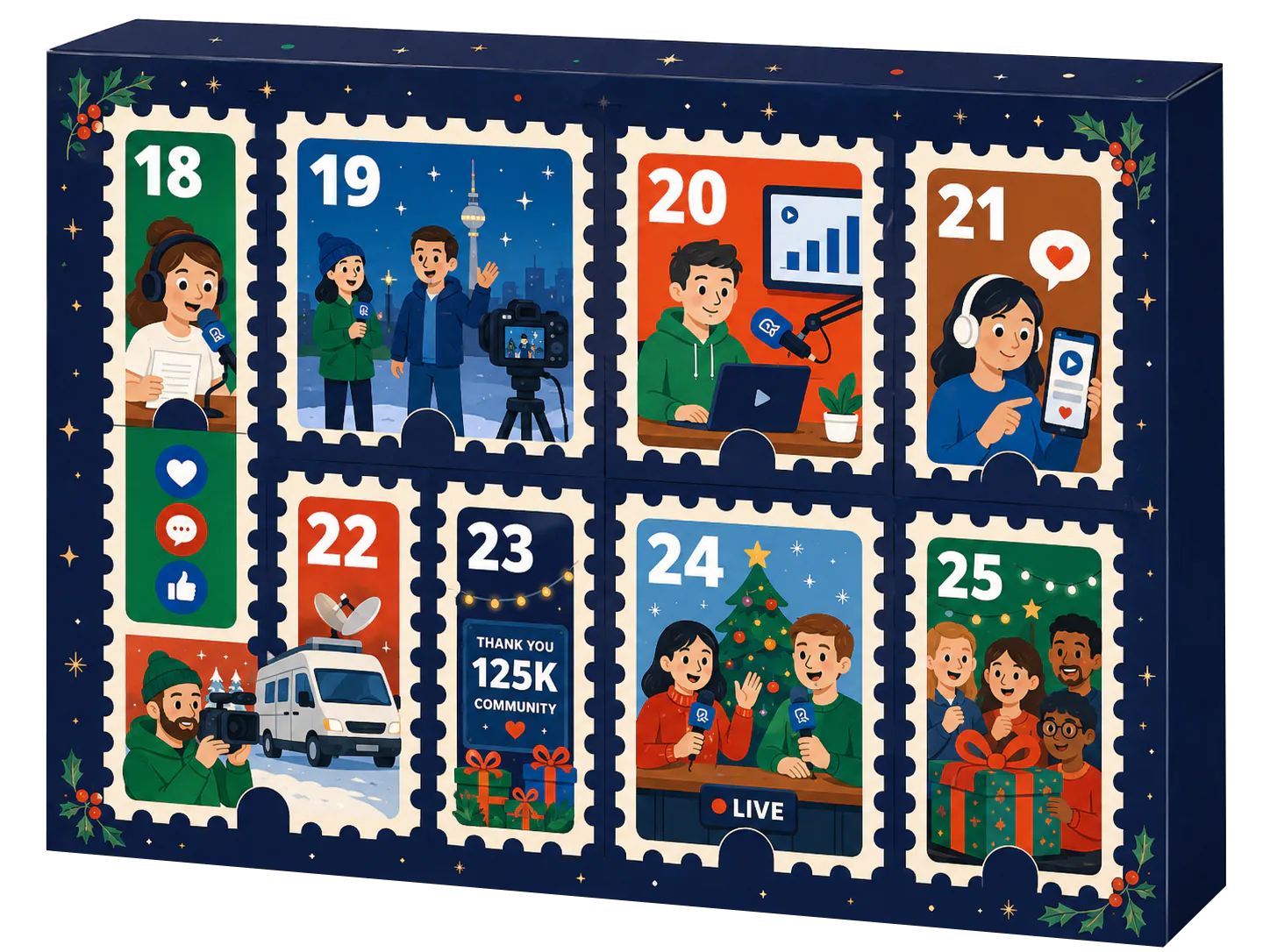 Kerst adventskalender laten maken Kerst adventskalender laten maken met eigen design en verrassende vakjes