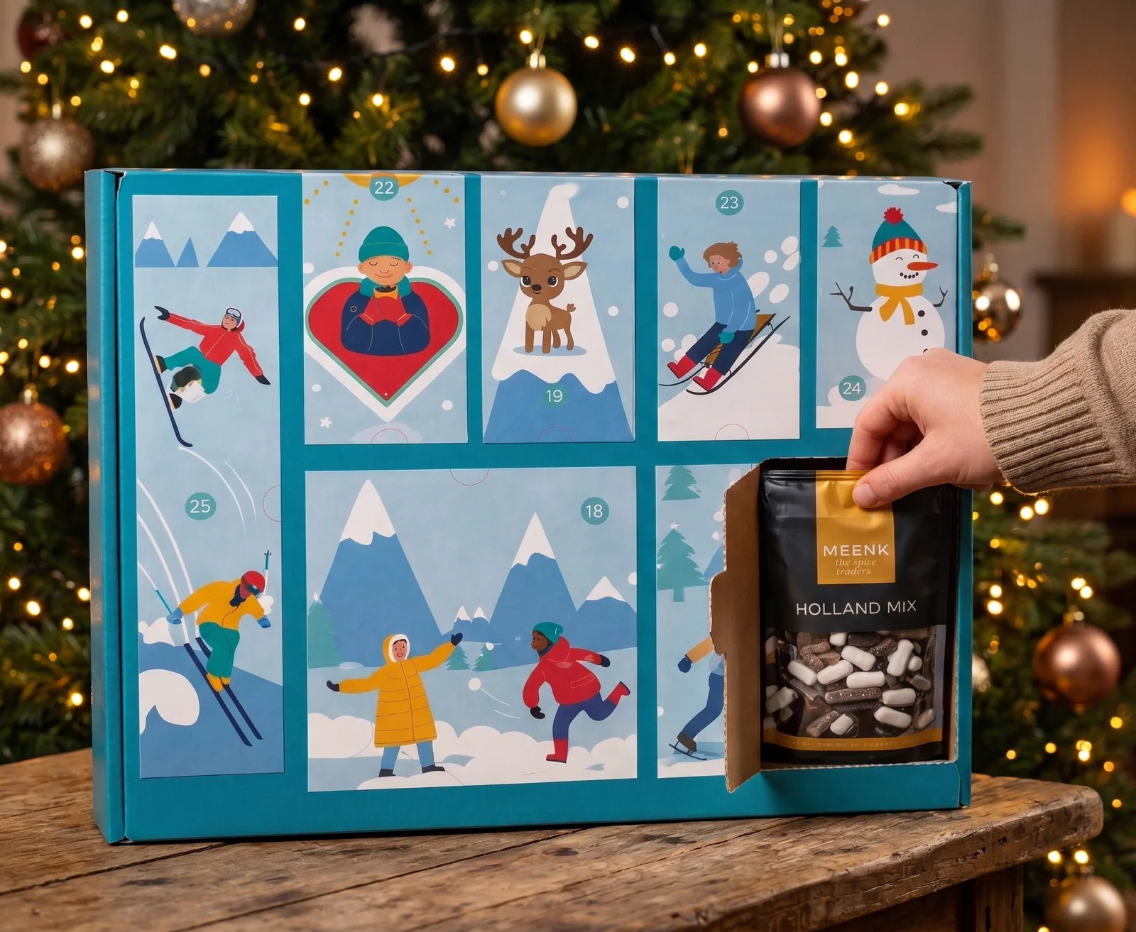 Adventskalender kerstpakket met eigen design Adventskalender kerstpakket met eigen design en meer beleving voor medewerkers