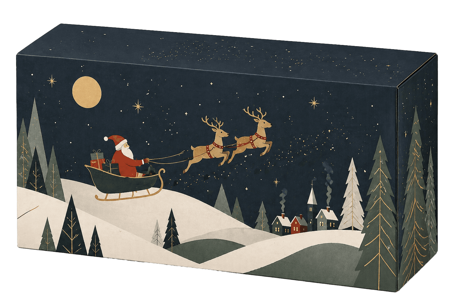 Gepersonaliseerd kerstpakket voorbeeld 1 Voorbeeld van een gepersonaliseerd kerstpakket in eigen design 1