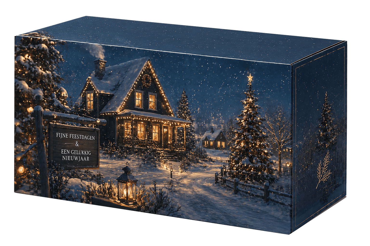 Gepersonaliseerd kerstpakket voorbeeld 8 Voorbeeld van een gepersonaliseerd kerstpakket in eigen design 8
