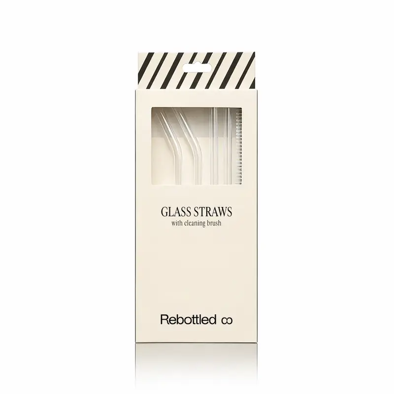 Rebottled Glass Straws Clear (4 st)