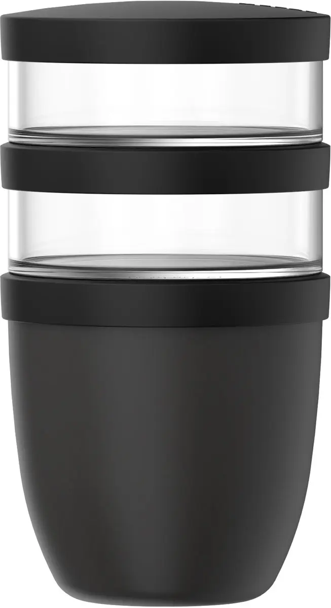 Mepal Lunchpot 3-delig 500 ml + 2x 200 ml - Nordic Black (107 x 107 x 200)