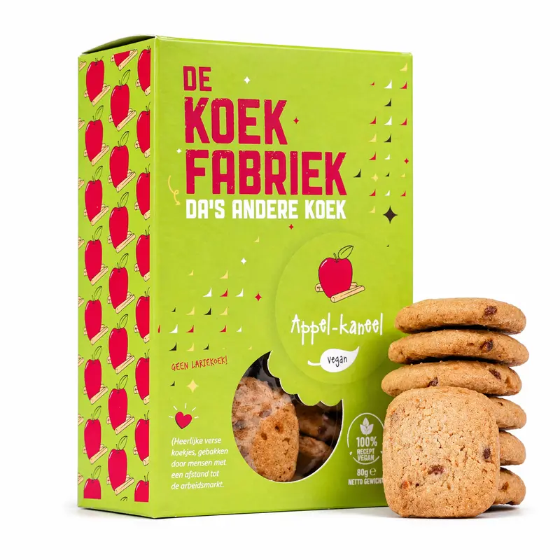Koekjes Appel Kaneel Vegan (80 gr)