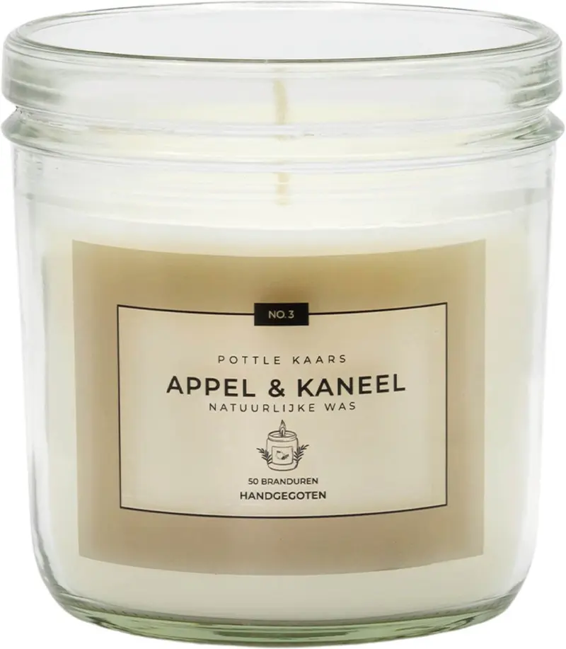 Pottle Recycle Geurkaars Appel & Kaneel (124 ml)