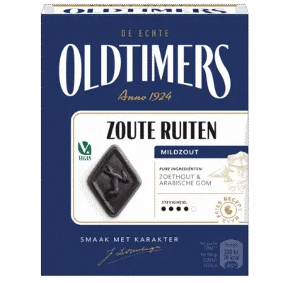 Oldtimers Hindelooper Ruitjesdrop Mildzout (185 gr)